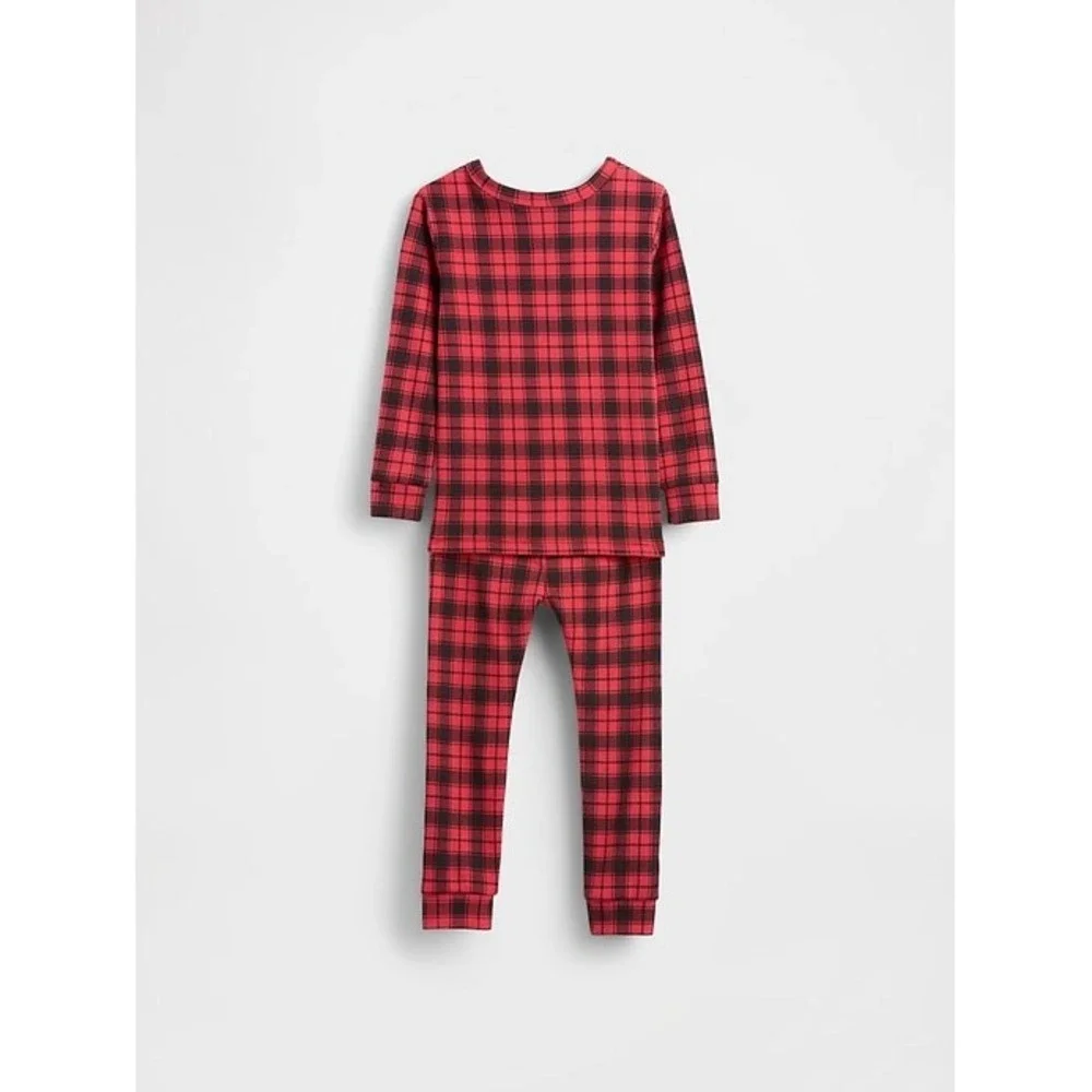 NEW‎ Gap Baby Organic Cotton Red Plaid Holiday PJ Set Christmas Size 12